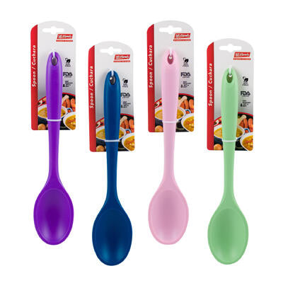 mr. handy silicone spoon- 10.7 - 4 assorted colors -- 48 per case