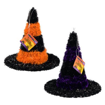 halloween witch tinsel hat- 9.45 x10.24 -- 12 per case