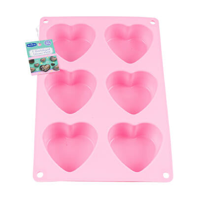 kitchen and co silicone hearts mold- 10.5 -- 24 per case