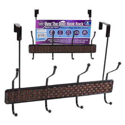 simply home over the door rack w 4 hooks -- 24 per case