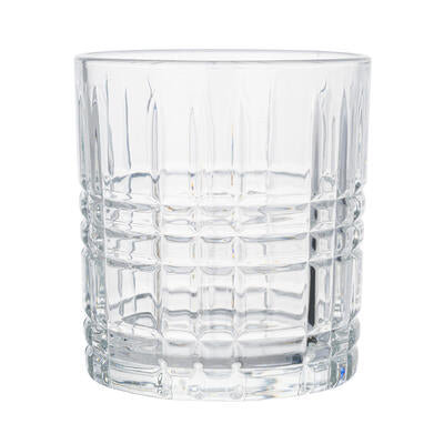 carved design whiskey glass- 10.82oz -- 12 per case