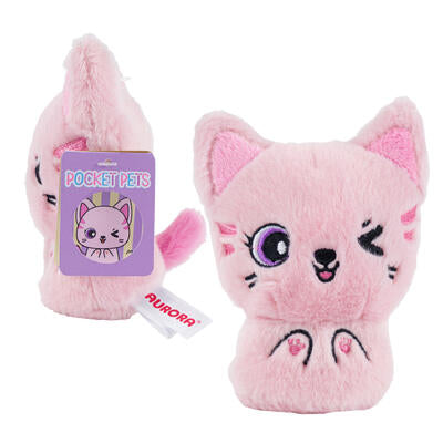 pockets pets shrimp the cat plush- 5 - pink -- 24 per case