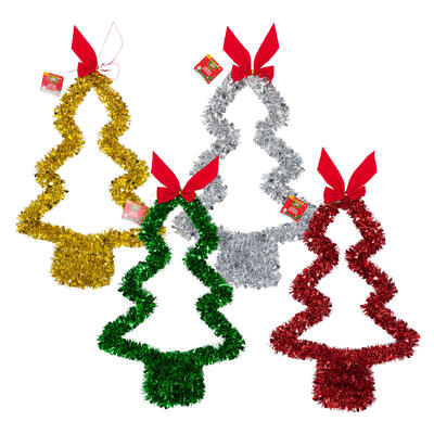 christmas trees decor- 11.8 h- 4 assorted colors -- 24 per case