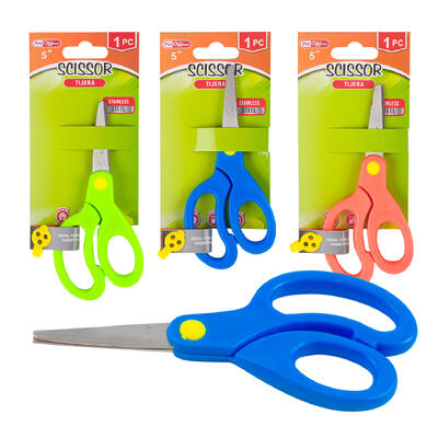 proffice scissors w plastic handle- 3 assorted co -- 48 per case