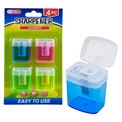 proffice 4pc pencil sharpener- 4 colors -- 72 per case