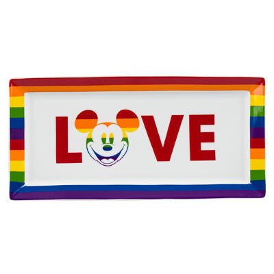 mickye mouse love rectangular serving tray- 13.5 -- 8 per case
