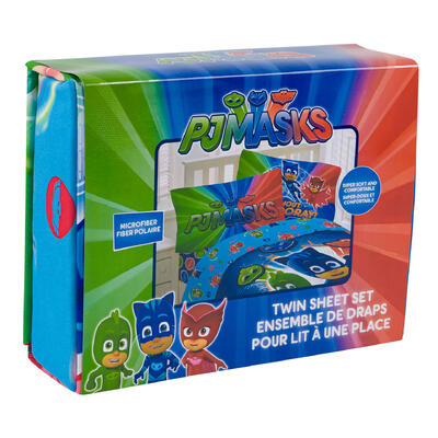 pj masks twin sheet set -- 6 per case