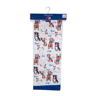 patriotic table runner- 14 x72 -- 2 per case