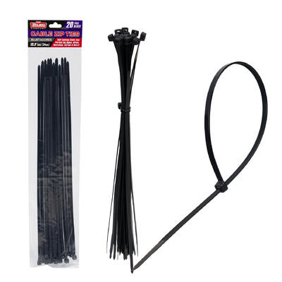 toolbox 20pc cable ties- 13.3 - black -- 72 per case