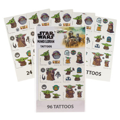 star wars the mandalorian 4 sheet 96pc tattoo set -- 48 per case