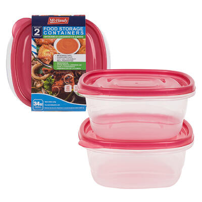 mr. handy 2pk square food container set- 34oz -- 24 per case
