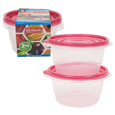 mr. handy 2pk round food container set- 20oz -- 24 per case
