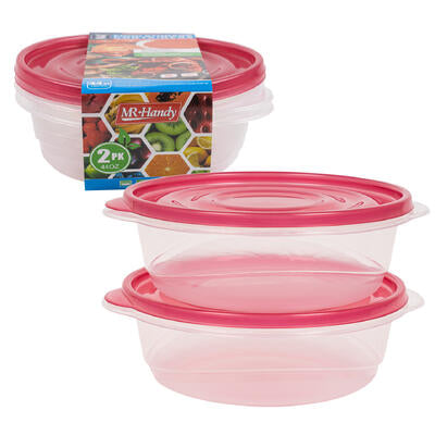 mr. handy 2pk round food container set- 44oz -- 24 per case
