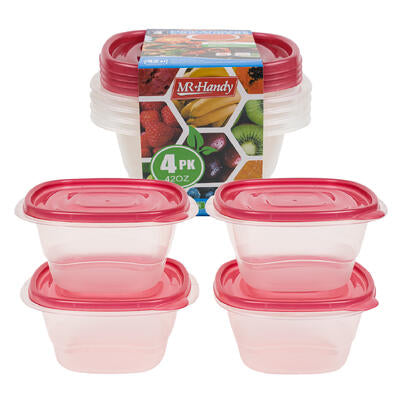mr. handy 4pk square food container- 42oz -- 24 per case