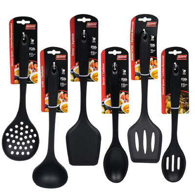 mr. handy silicone kitchen tools- black- 6 assortm -- 48 per case