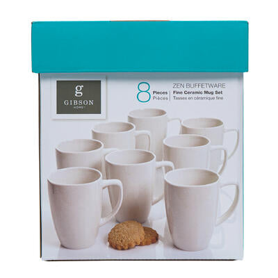 cup 8pc 12oz sqr white ceramic -- 1 per case