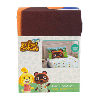 animal crossing 3pc twin sheet set -- 6 per case