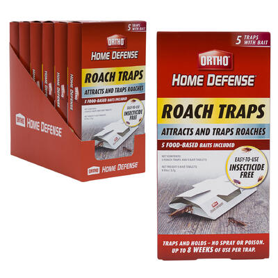 ortho 5pk roach traps -- 6 per case