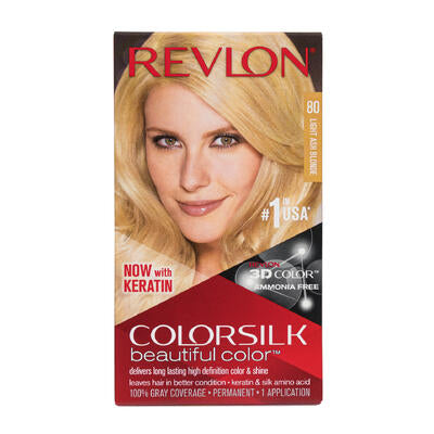 revlon light ash blonde number 80 hair color -- 12 per case