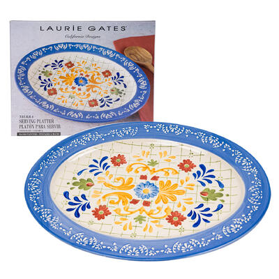 tierra oval serving platter- large- 13.8 -- 1 per case
