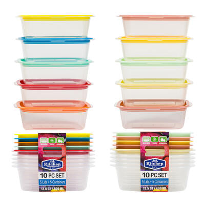 food storage set w lid 10pc 13 -- 12 per case