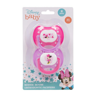 pacifier 2pk minniemouse pink -- 48 per case