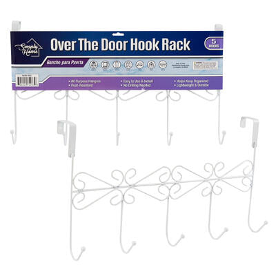 over the door rack 15 w 5hooks -- 12 per case