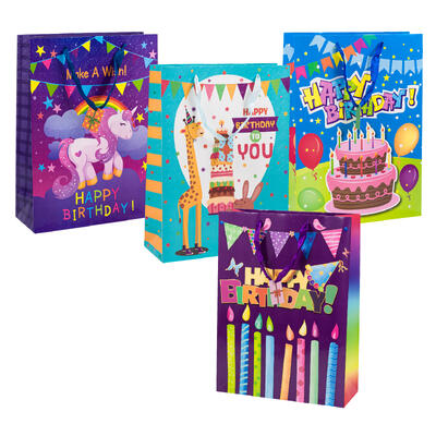 gift bag lrg birthday design -- 72 per case