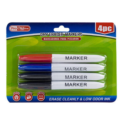 markers 4pc 6 dry erase -- 48 per case