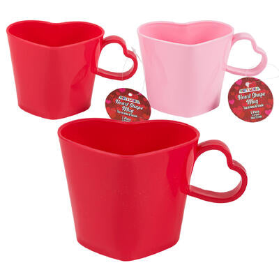 mug 8oz 5.5 heart shape 2ast -- 36 per case