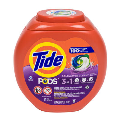 detergent tide pods 81ct tub -- 4 per case