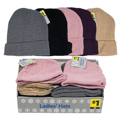 beanie cap adult asst colors -- 96 per case