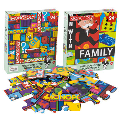 puzzle 24pc retro monopoly 2as -- 24 per case