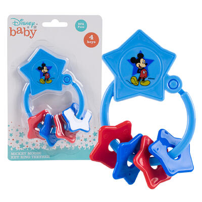 keyring teether stars mickey r -- 24 per case