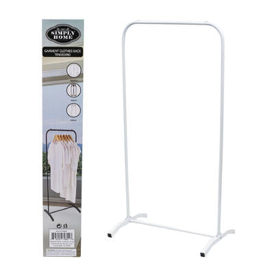 clothes rack 48 h metal wht -- 6 per case