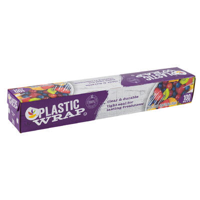 plastic wrap 100ft clear -- 12 per case
