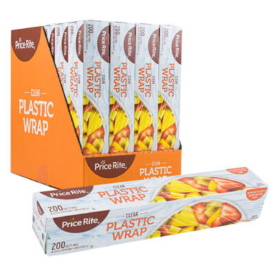 plastic wrap 200ft clear in pd -- 24 per case