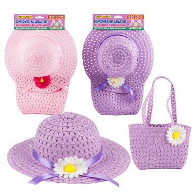 hat bag set 2pc 11 woven w flo -- 36 per case