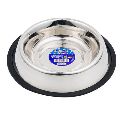 pet bowl 16 oz s.s. 6 inch -- 48 per case