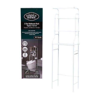 bathroom rack 63 h 3tier space -- 6 per case