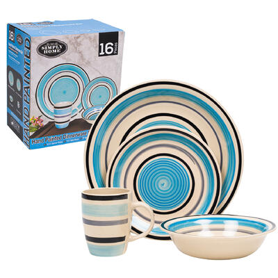 dinnerware set 16pc hp glacier -- 2 per case