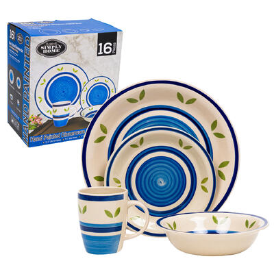 dinnerware set 16pc hp leaves- -- 2 per case