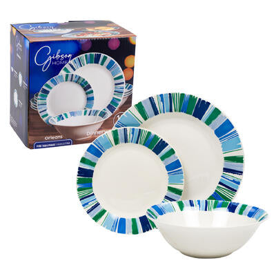 dinnerware 12pcblue decorated -- 2 per case