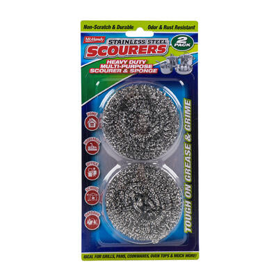 scourer ball 2pc stainless steel wire -- 48 per case
