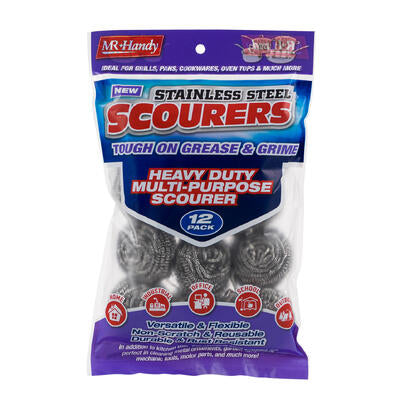scourer ball 12pc stainless steel wire -- 48 per case