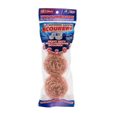 scourer ball 3pc stainless steel wire copper -- 96 per case