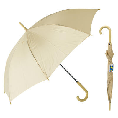 umbrella 48 l w hook auto beig -- 24 per case