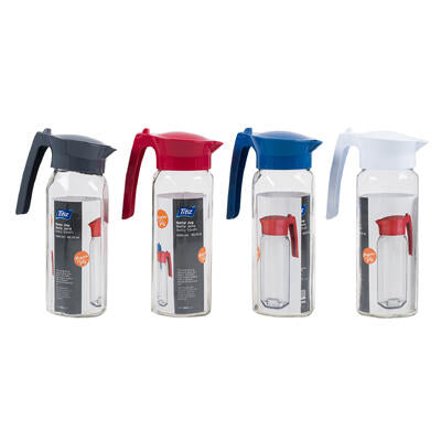 titiz glass pitcher w pourer- 50.7oz- assorted -- 12 per case