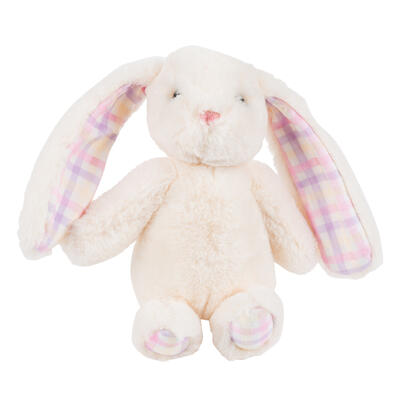 plush 9 gingham bunny cream -- 12 per case