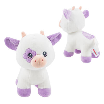 plush 10.5 floral cow lila -- 12 per case
